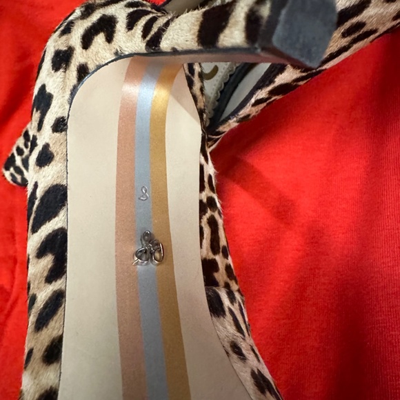 Sam Edelman Leopard Print Heels size 8.5 women’s - Picture 4 of 7